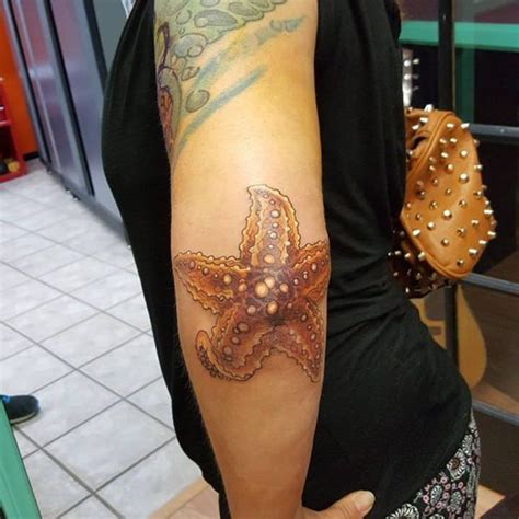 75 Starfish Tattoo Designs Starfish Tattoo Tattoos Elbow Tattoos