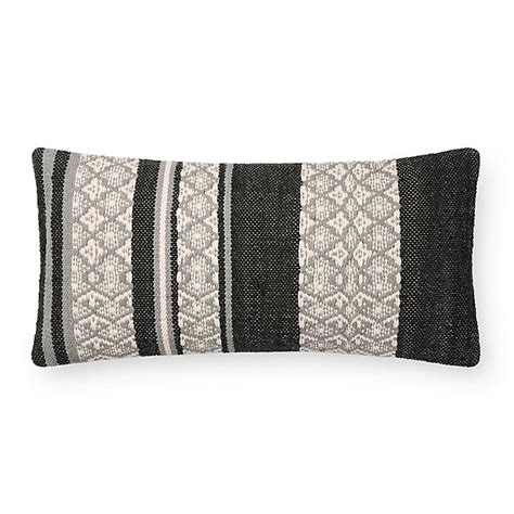 Magnolia Home By Joanna Gaines Sara Oblong Throw Pillow In Blackbeige