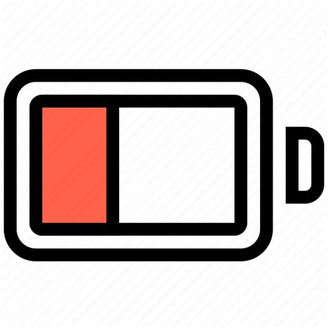 Battery, battery low, low battery icon png image