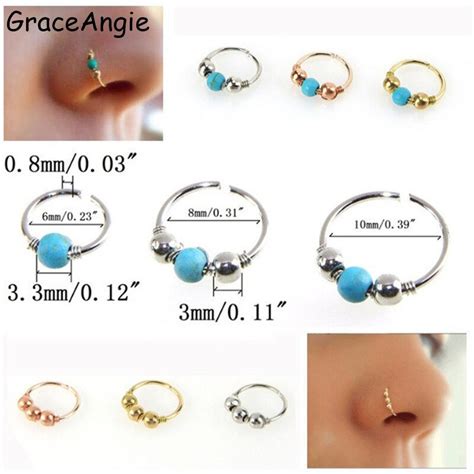 Graceangie Top Nose Rings Labret Navel Belly Piercing Jewelry Piercing Rings Sexy Navel Piercing