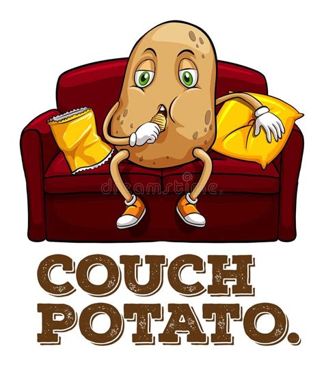 Potato Sitting On Couch Stock Illustration Illustration Of Isolated