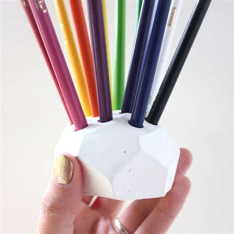 Geometric Colored Pencil Holder Lines Across