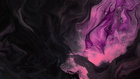 Download Wallpaper 2560x1440 Paint Stains Pink Black