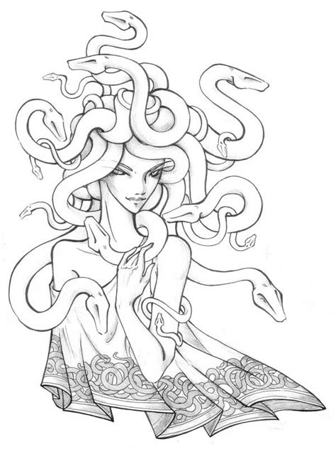 Color online with this game to color monsters coloring pages and you will be able to share and to create your own gallery online. Amazing Snake Hair of Medusa Coloring Page - NetArt in ...