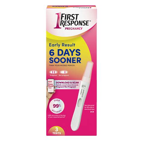 First Response Early Result Pregnancy Test 3 Pack Packaging And Test
