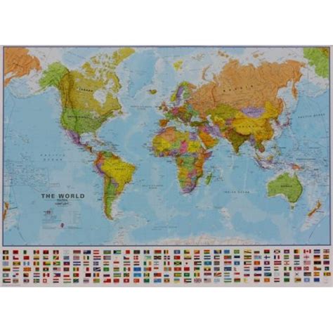 Suspended World Map Laminated Our Products Aux Quatre Points