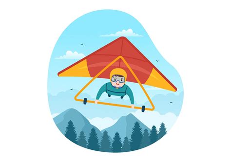 Skydiving Illustration With Skydivers Use Parachute And Sky Jump For