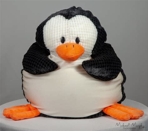 Penguin Pillow Soft And Cuddly Filled With Microbeads Cute Bedroom