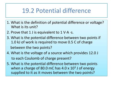 PPT - 19.2 Potential difference PowerPoint Presentation, free download ...