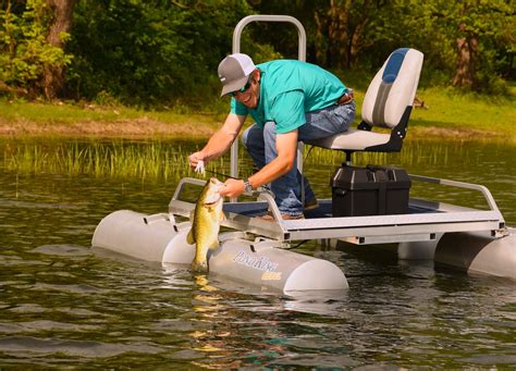 Rebel Modular Mini Pontoon Boat Modular Fishing Pontoon Boat — Pond