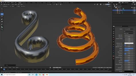 Blender 3 Tutorial Create Simple 3d Spiral Curves Youtube