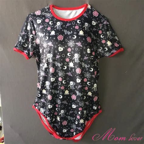 2020 Abdl Adult Onesie Cute Ddlg Women High End Short Sleeved Causal Diaper Lover Snap Crotch