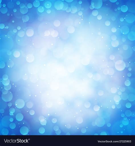 Blurred Light Blue Background With Bokeh Vector Image