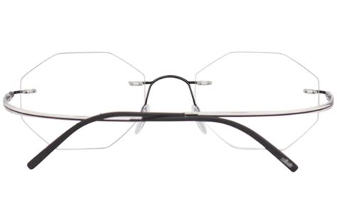 Silhouette Eyeglasses Essence 5523 9040 Black Spirit Rimless Optical Frame