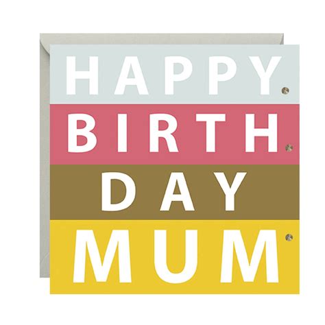 Happy Birthday Mum Bold Card By Lottie Simpson