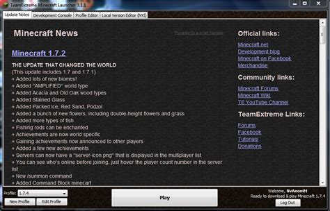 Minecraft Launcher Update Team Extreme Teamextreme Minecraft Server