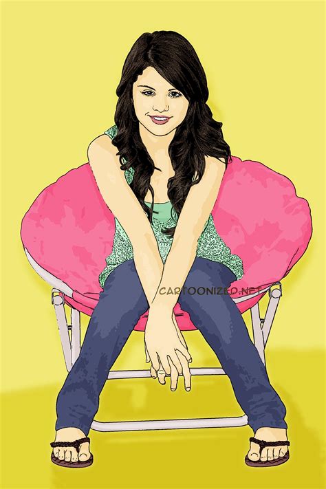 Photo Cartoon Of Selena Gomez 3 Cartoonized