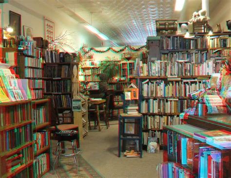 Updated on jul 25, 2021. bookstore interior in anaglyph 3D. | Bookstore, Leaves of ...