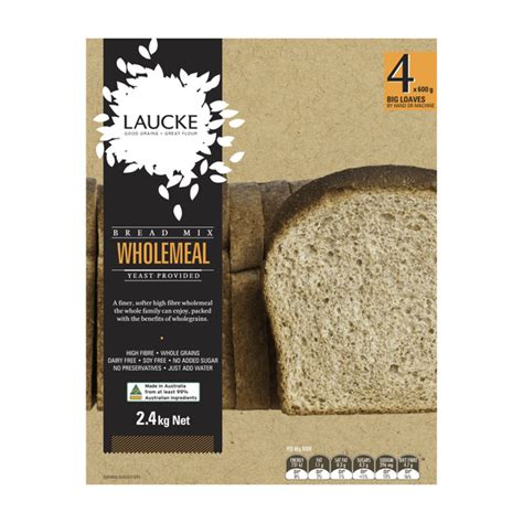 Calories In Laucke Wholemeal Bread Mix Calcount