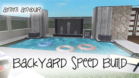 Welcome To Bloxburg Backyard Speed Build Youtube