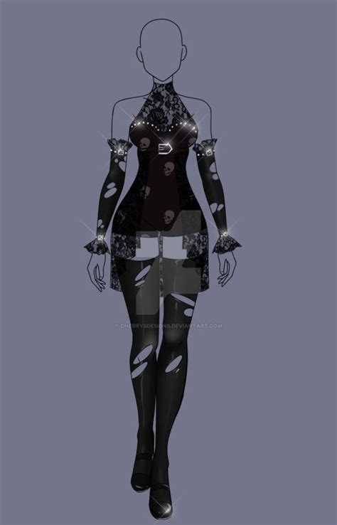 Closed Re Auction Adopt Goth Outfit 2 Art Clothes