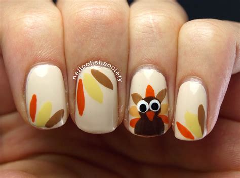 Nail Polish Society Thanksgiving Turkey Nails