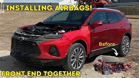 Rebuilding A 2022 Chevrolet Blazer Part 7 Swapping Airbags YouTube