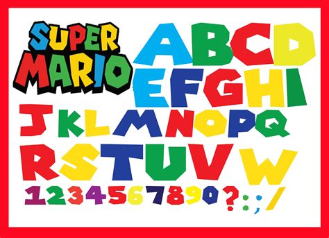 Super Mario Svg Super Mario Alphabet Super Mario Font