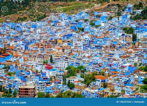 View Of The Blue City Of Chefchaouen Morocco Stock Image Image Of