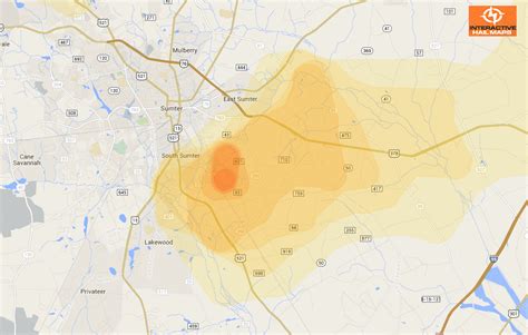 Hail Map For Sumter Sc August 2 2012 Interactive Hail Maps