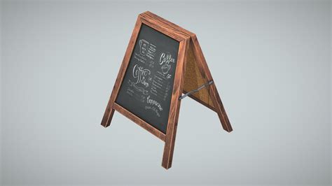 restaurant chalkboard sign buy royalty free 3d model by outlier spa outlier spa [1d84a72