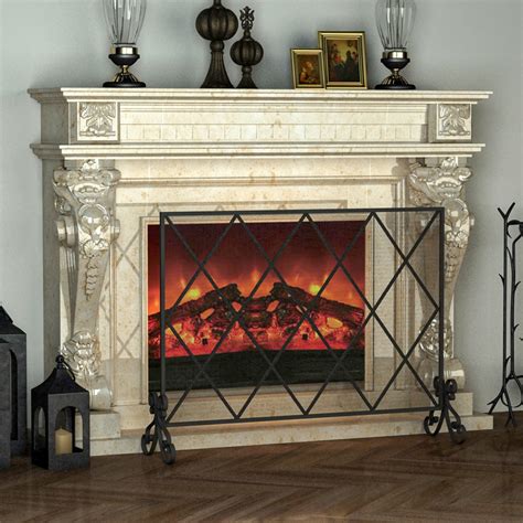Free Standing Fireplace Screens