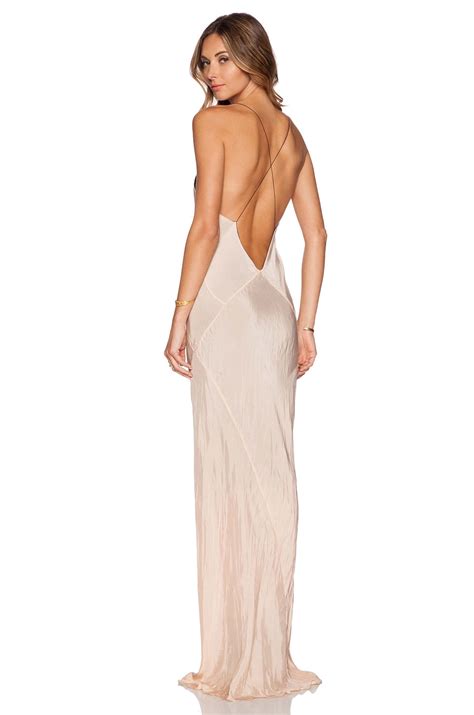 Titania Inglis Long Plunge Dress In Nude Black Revolve My Xxx Hot Girl