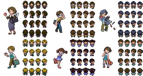 Various 3rd Gen Style Overworld Sprites School By Young Dante On
