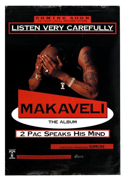 Lot Detail 2pac Makaveli Listen Very Carefully Album Promotional Poster