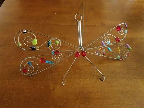 Beaded Whisk Dragonfly Dragonfly Yard Art Dragonfly Ornament String