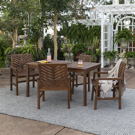 Manor Park Outdoor Patio Dining Set, 5 Piece, Multiple Colors and ...