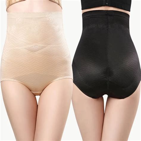 Women Sexy High Waist Panties Thin Control Panties Slimming Lace