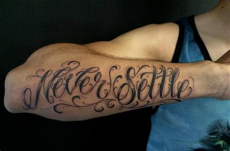 Chronic Ink Tattoo Toronto Tattoo Never Settle Tattoo Done In Some