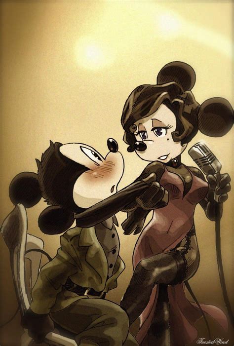 An Image Of Mickey And Minnie Mouse