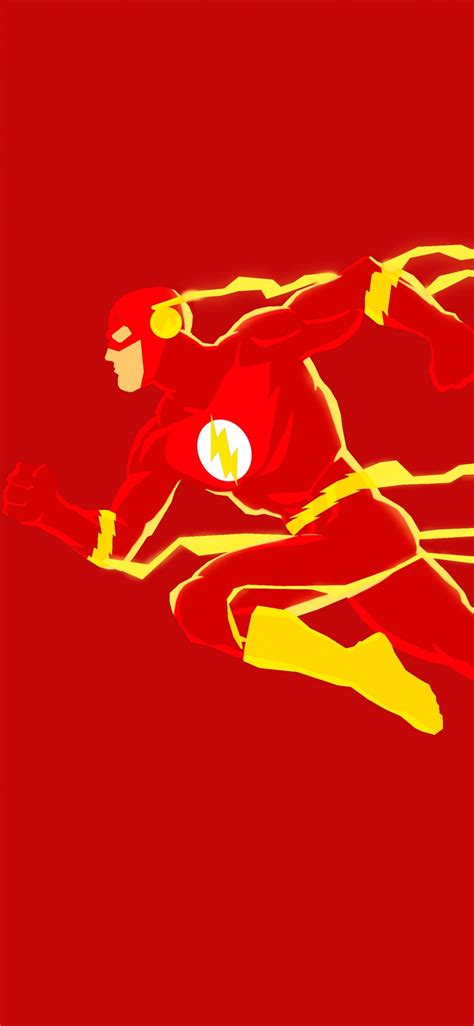 Download Wallpaper 1125x2436 Minimal Speedster The Flash Barry Allen