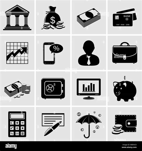 Finance And Banking Icons Stock Vector Image And Art Alamy
