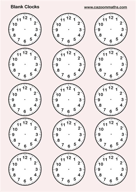 Time Cazoom Maths Worksheets Math Worksheets Math Clock Faces Time
