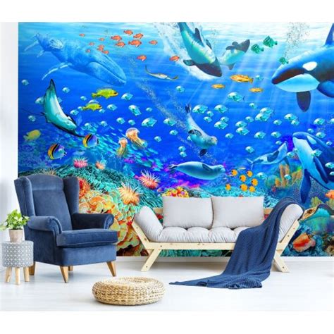3d The Underwater World 1410 Adrian Chesterman Wall Mural Wall Murals