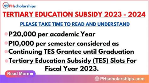 Tertiary Education Subsidy Tes
