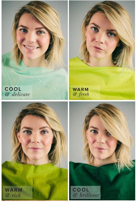 Four Different Pictures Of A Woman With Blonde Hair And Blue Eyes