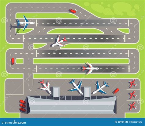 Airport Top View Cartoons Illustrations Vector Stock Images Pictures To Download