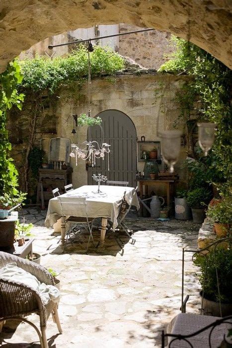 French Country Cottage French Patio Outdoor Rooms Patio
