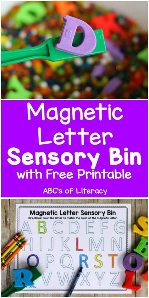 Magnetic Letter Sensory Bin Alphabet Activity Letter Activity