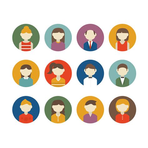 Round Character Head Vector People Free Vector Free Download